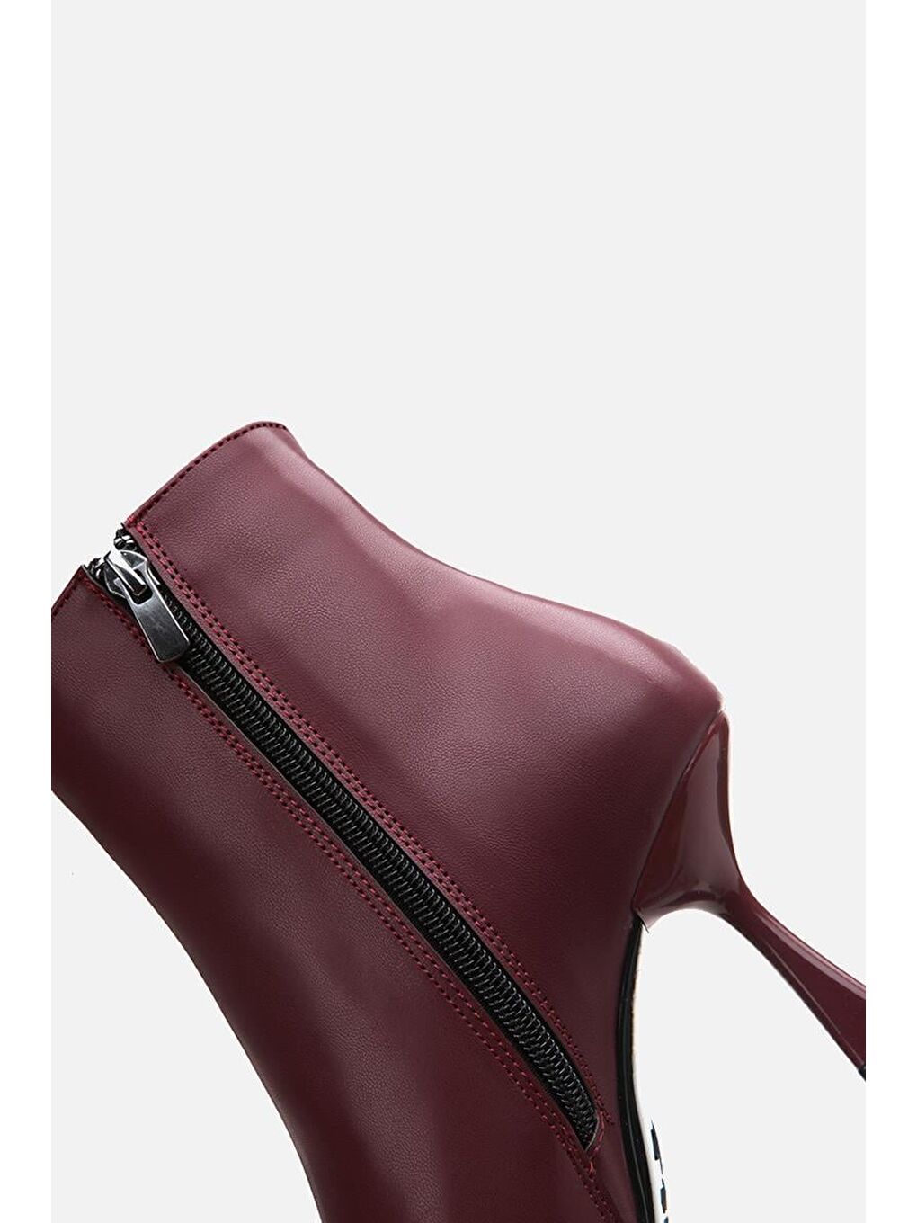 Bordo Kadın Topuklu Bot-7