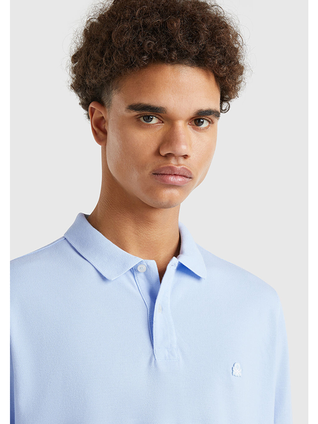 Erkek Açık Mavi Regular Fit Kısa Kollu Polo Tişört-2