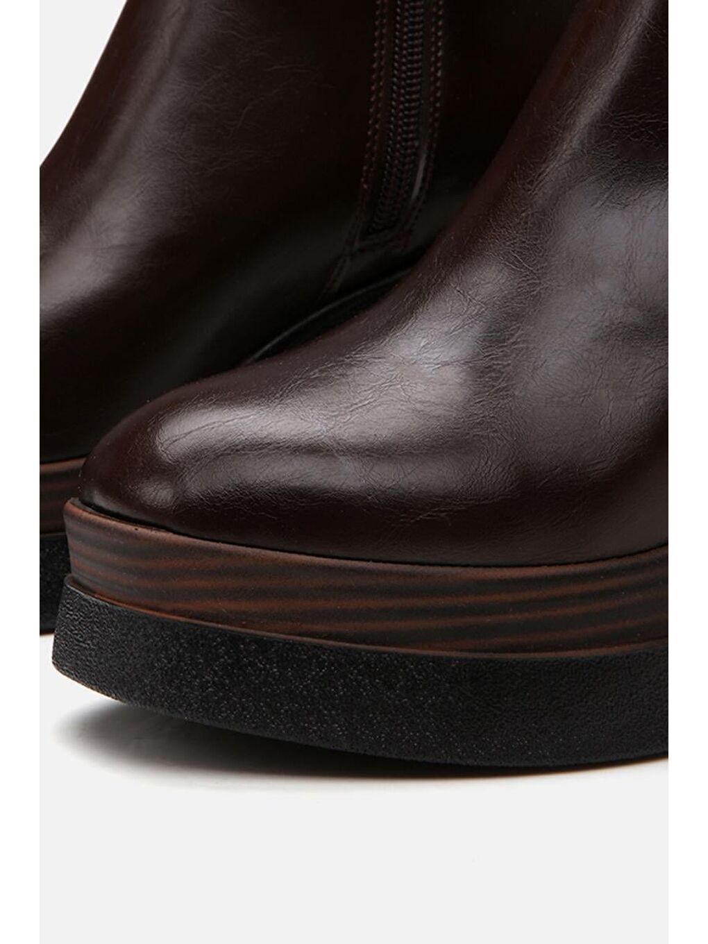 Kahverengi Kahve Kadın Topuklu Bot-6