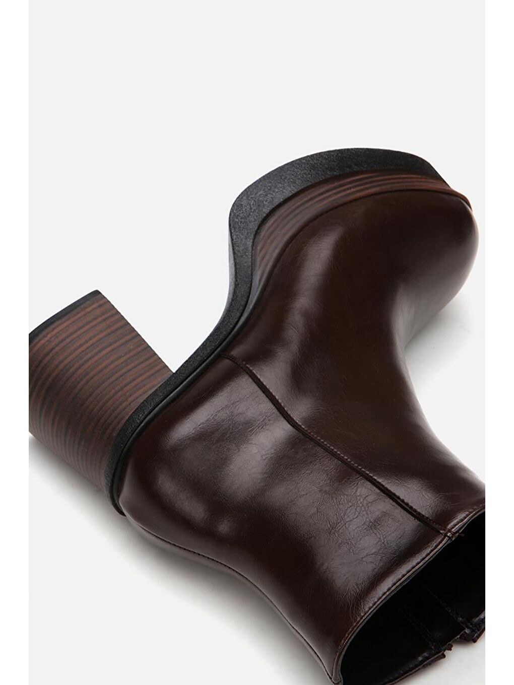 Kahverengi Kahve Kadın Topuklu Bot-8