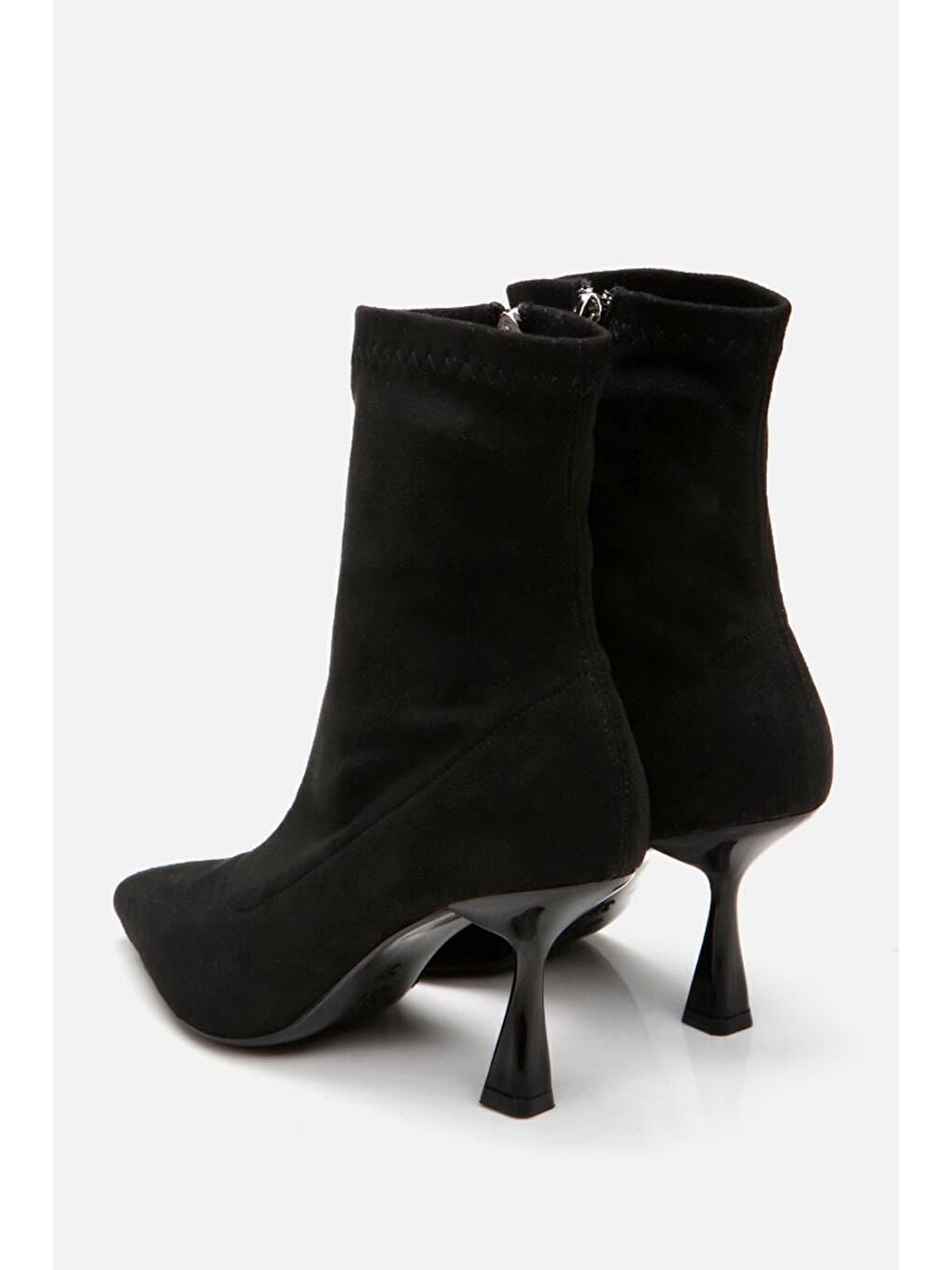 Siyah Kadın Topuklu Bot-4