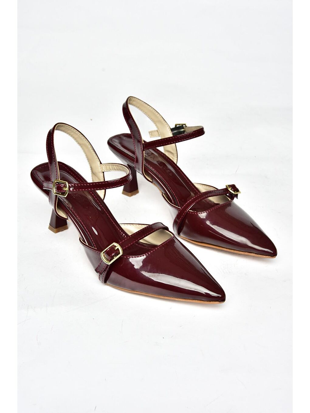 S5180813 Bordo Kadın Topuklu Ayakkabı-2