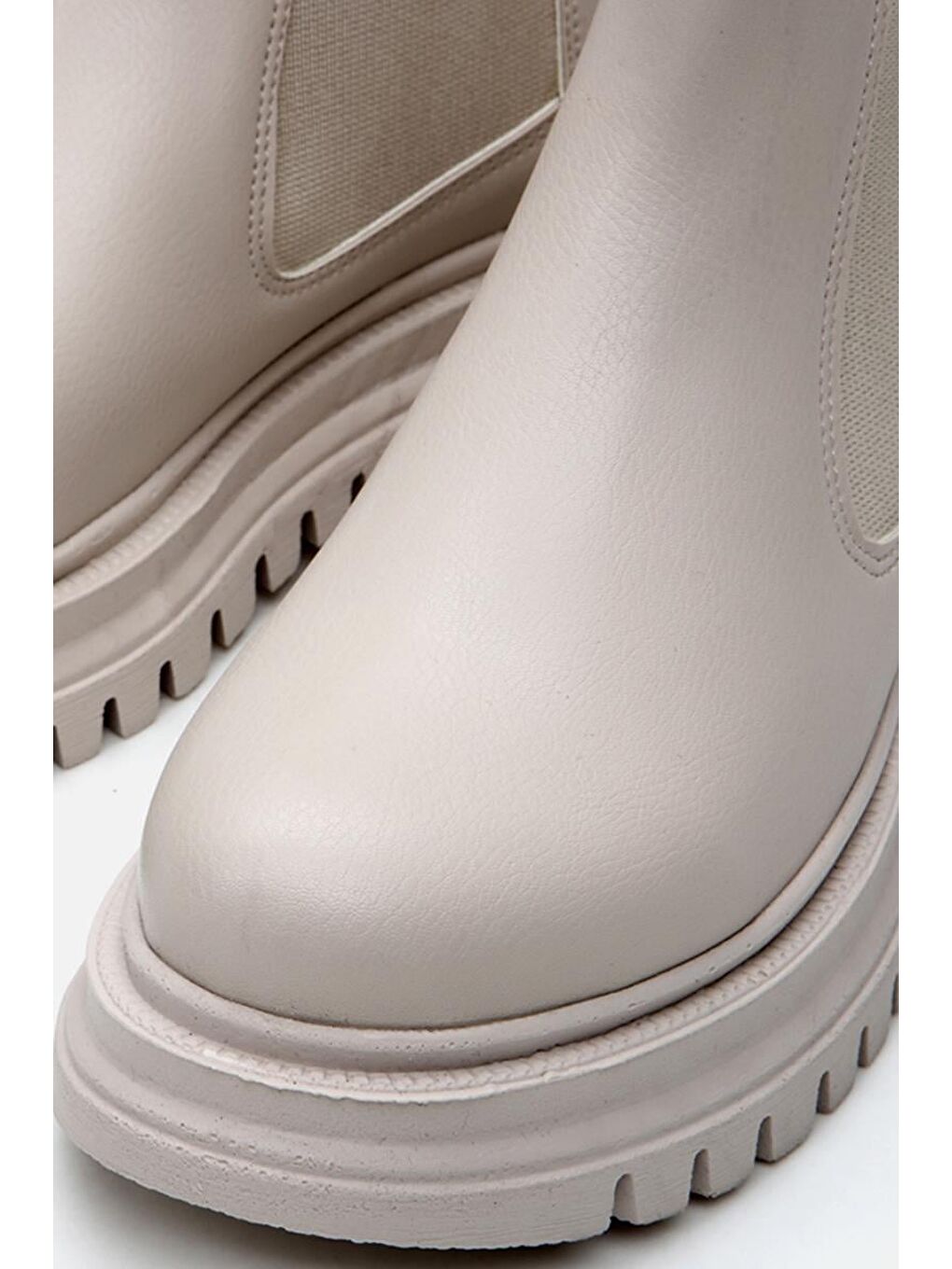 Bej Kadın Düz Bot-3