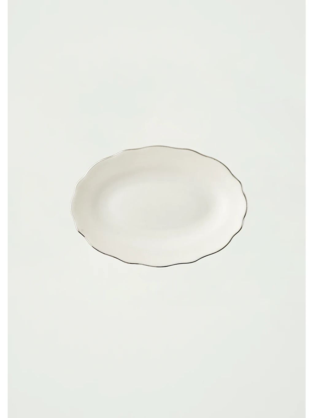 Gri Victoria Porselen Sunum Tabağı Silver (20 cm)-1