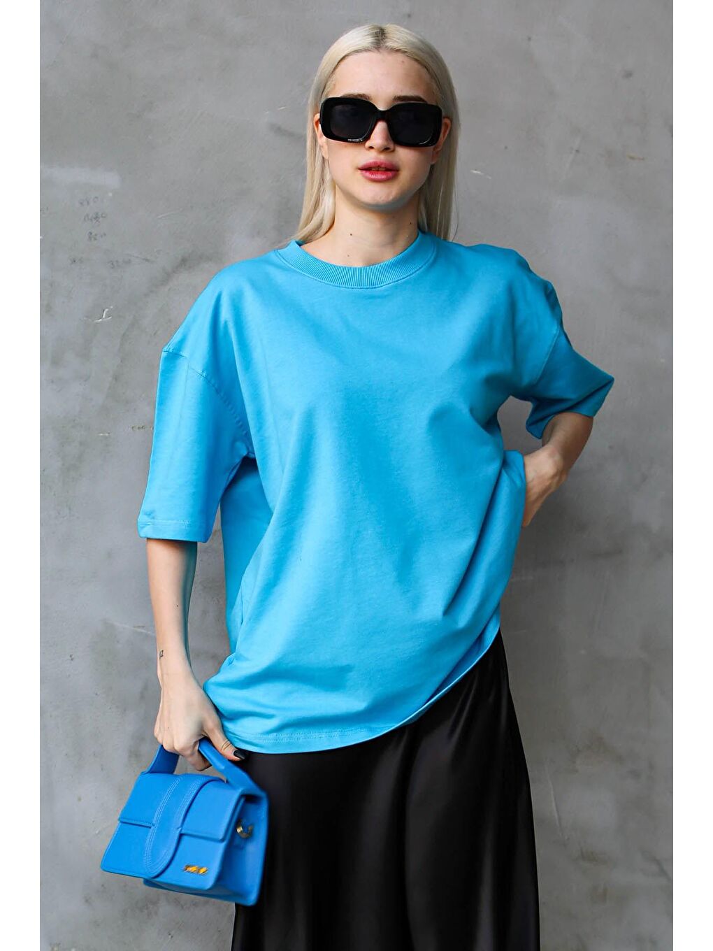 Mavi Bisiklet Yaka Basic Oversize Tişört MG1687