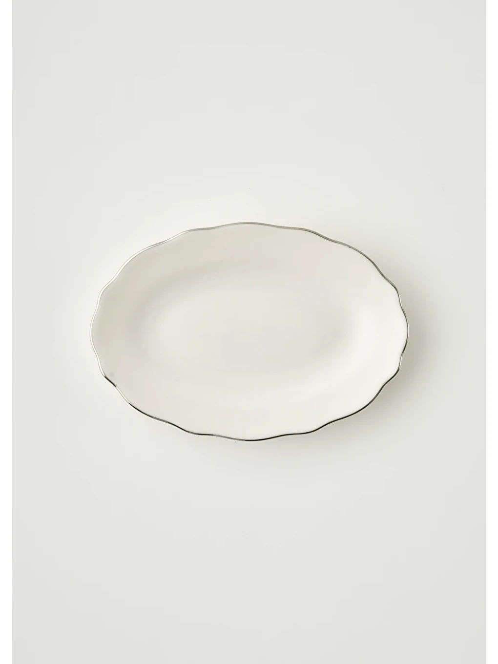 Gri Victoria Porselen Sunum Tabağı Silver (25 cm)-1