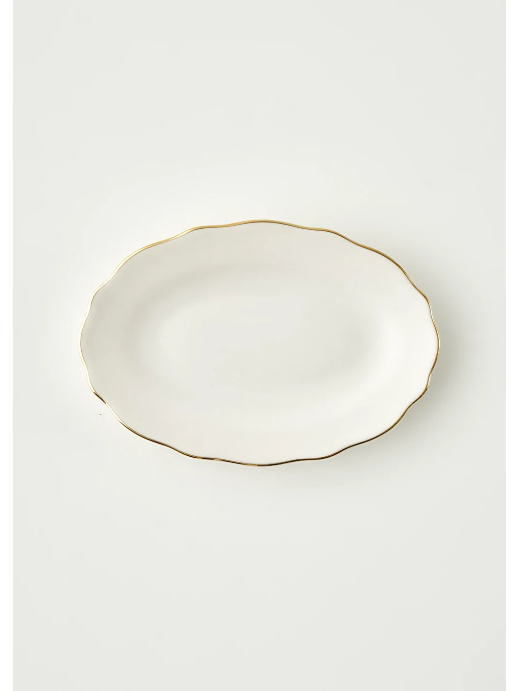 Sarı Victoria Porselen Sunum Tabağı Gold (25 cm)-1