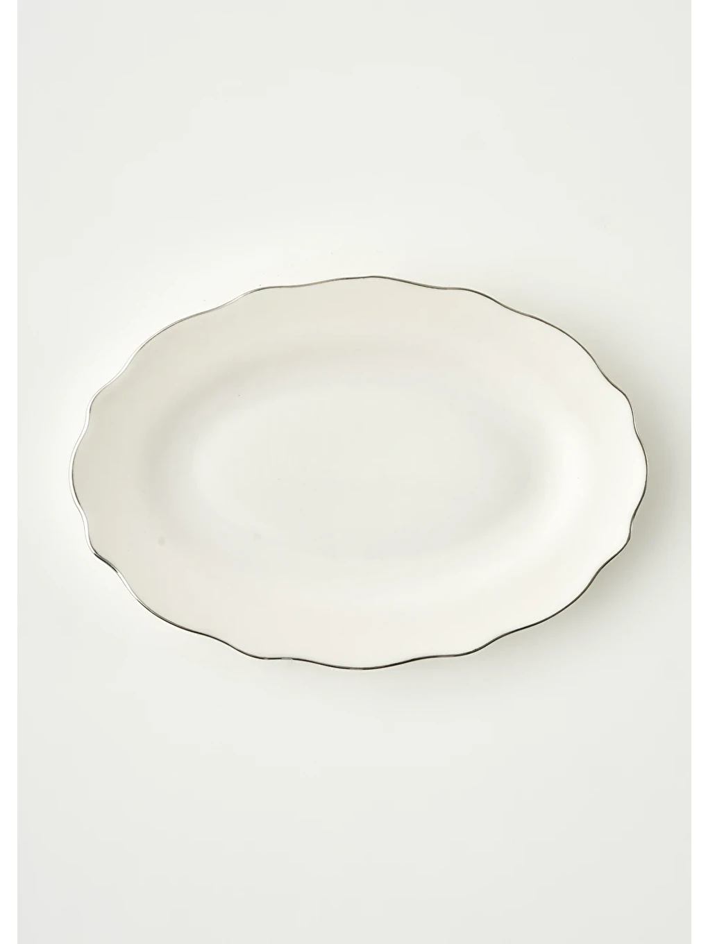 Gri Victoria Porselen Sunum Tabağı Silver (30 cm)-1