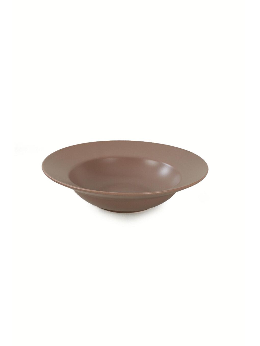 Kahverengi Mat Açık Taupe Delta Makarna Tabağı 26 Cm-1