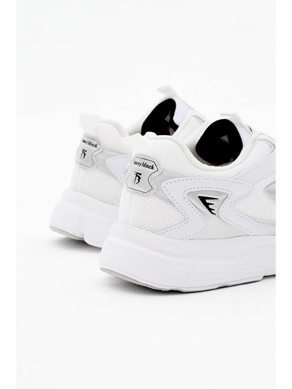 Unisex Beyaz Gümüş Faylon Taban Rahat Kalıp Unisex Ayakkabı-4