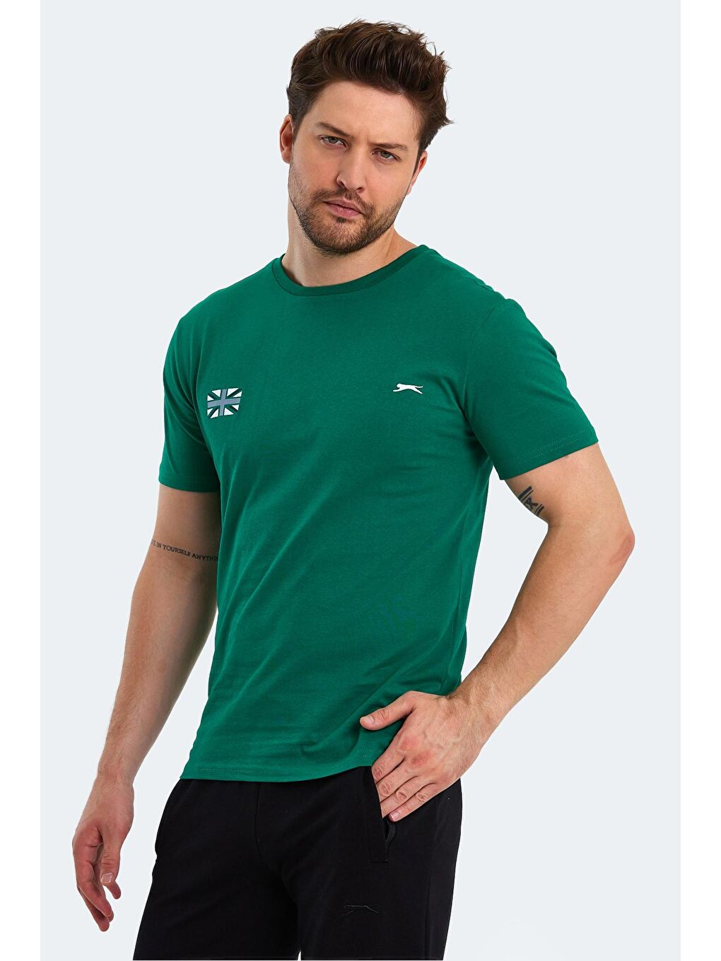 SLAZENGER Yeşil PACET Erkek Kısa Kol T-Shirt Yeşil