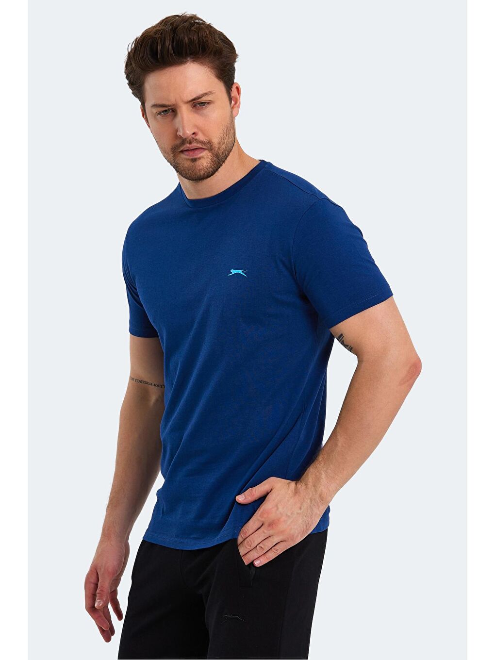 SLAZENGER İndigo PANCO Erkek Kısa Kol T-Shirt Indigo