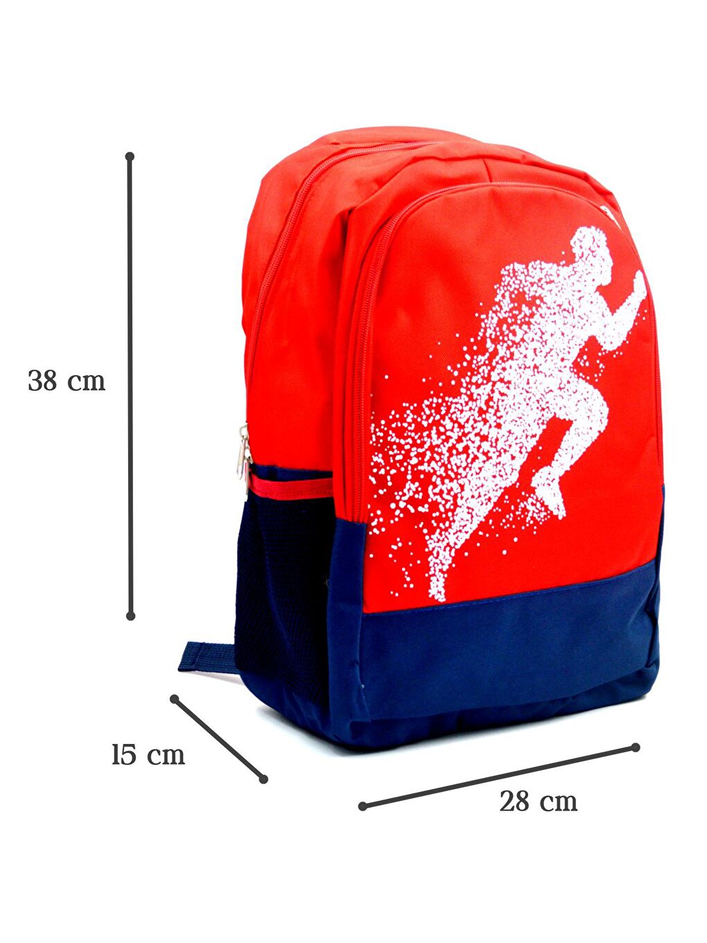 SN-2010 Laptop Bölmeli Okul Sırt Çantası 2 Bölmeli Kırmızı-1