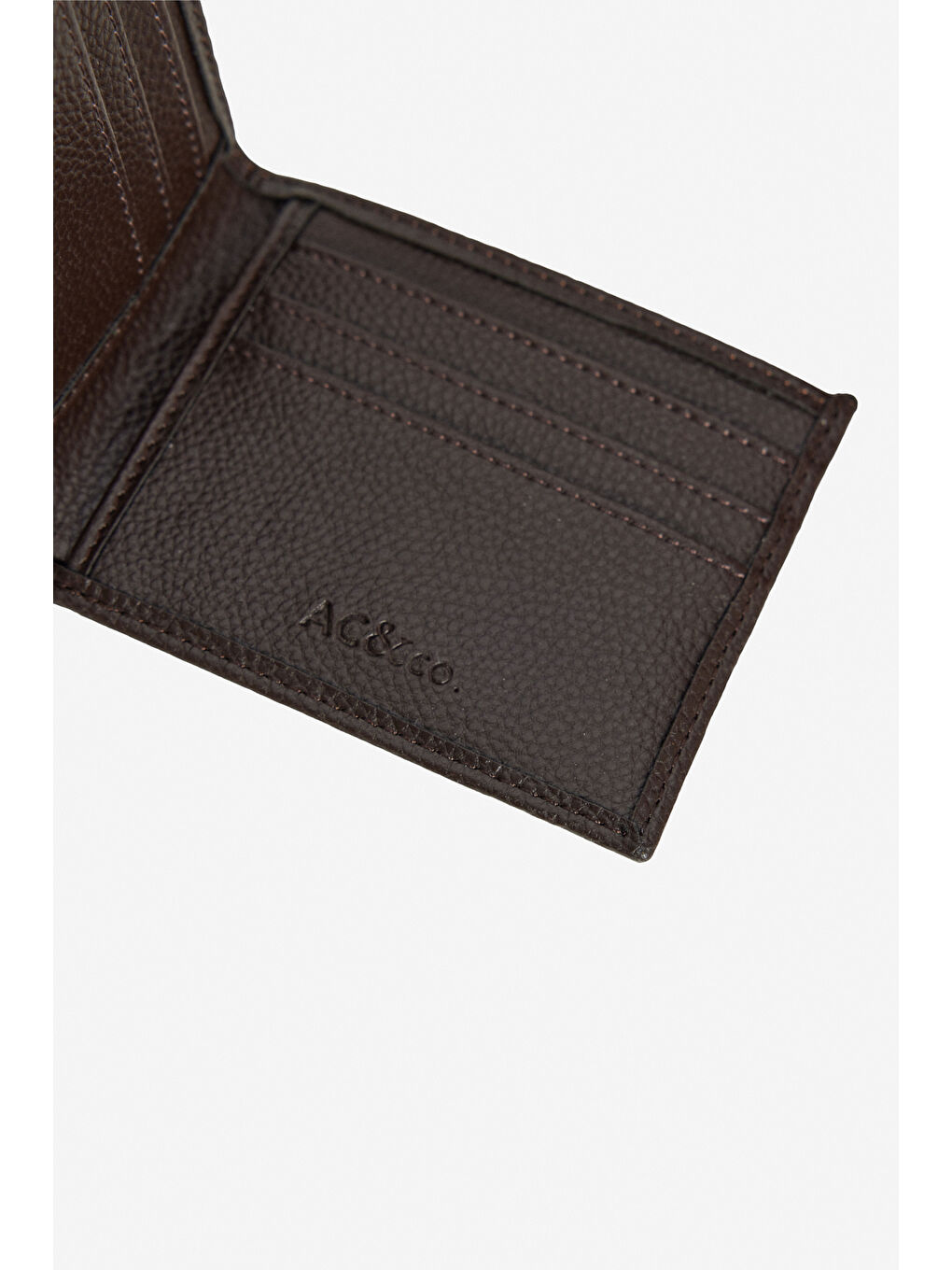 Erkek Kahverengi Hediye Kutulu Kart Bölmeli %100 Suni Deri Cüzdan-2