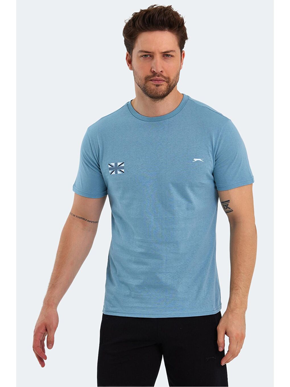 SLAZENGER Mavi PACET Erkek Kısa Kol T-Shirt Mavi