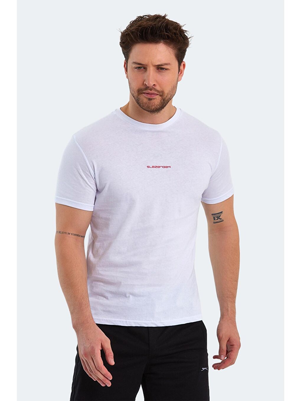 SLAZENGER Beyaz PATSY Erkek Kısa Kol T-Shirt Beyaz