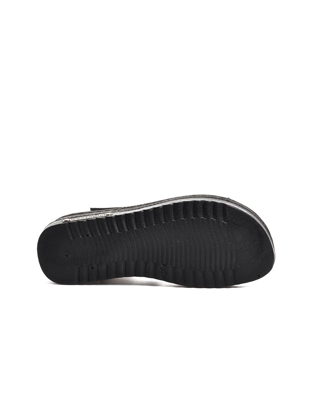 07-109 Rr Siyah Kalın Taban Kadın Anatomik Sandalet-4