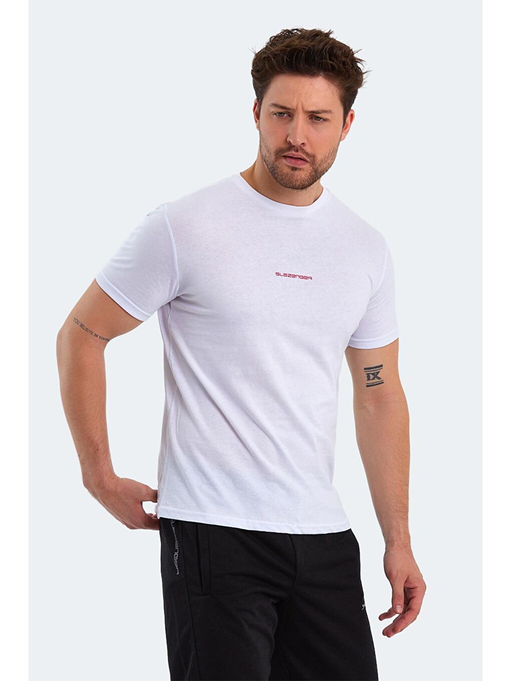 SLAZENGER Beyaz PATSY Erkek Kısa Kol T-Shirt Beyaz - 3