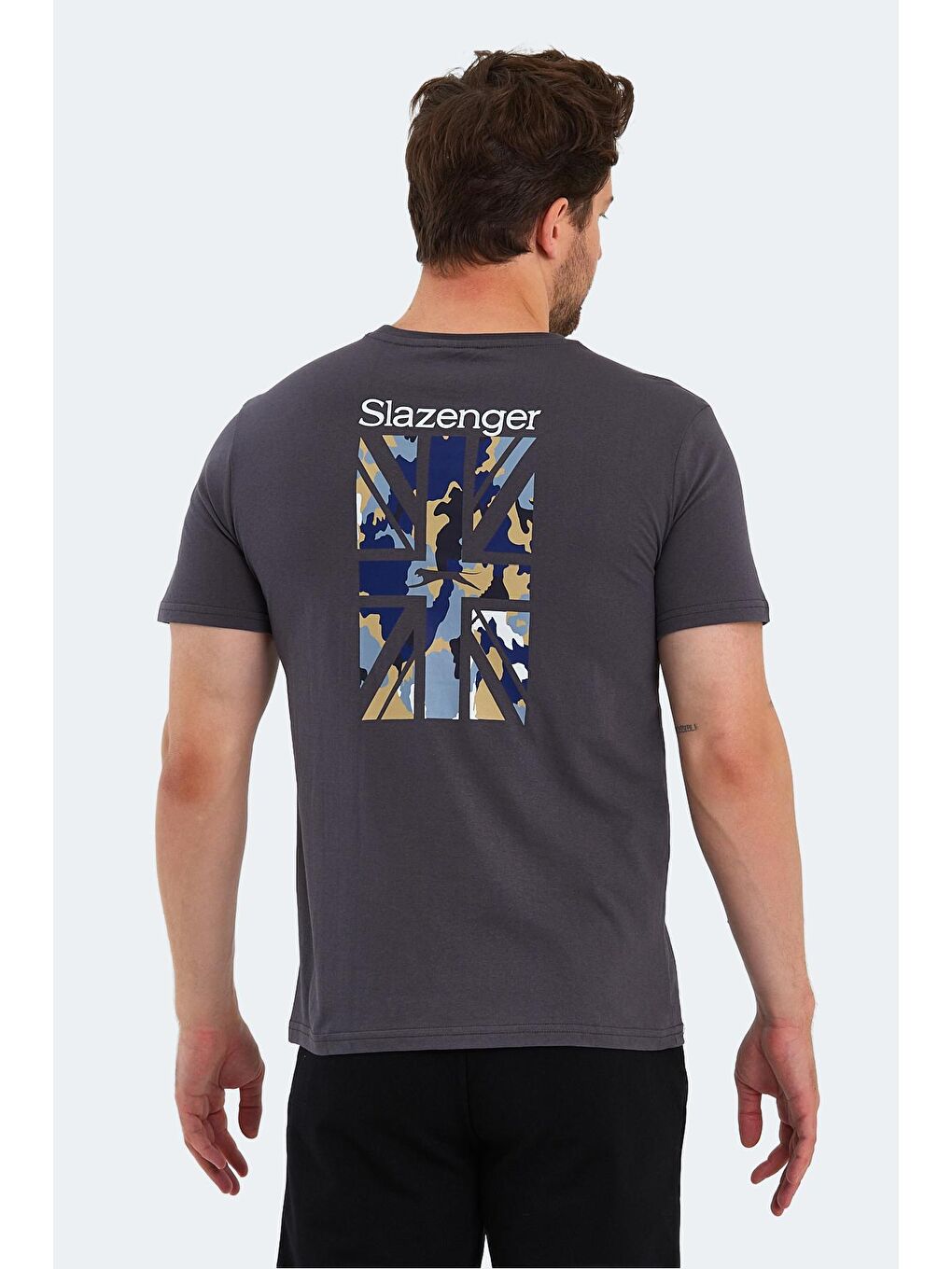 SLAZENGER Koyu Gri PACET Erkek Kısa Kol T-Shirt Koyu Gri - 1