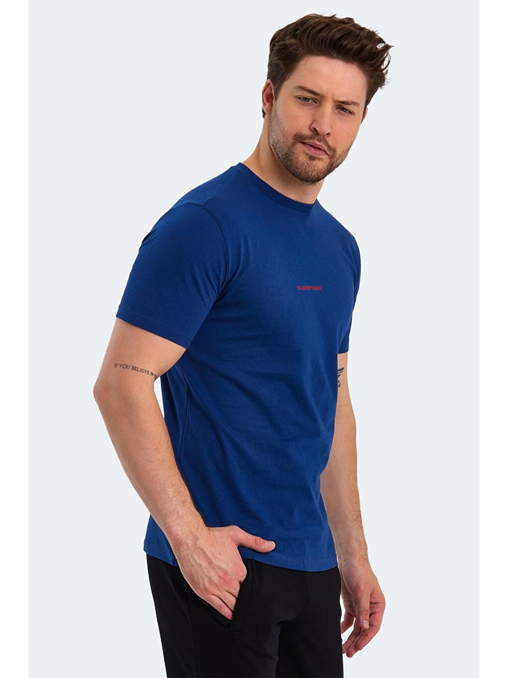 SLAZENGER İndigo PATSY Erkek Kısa Kol T-Shirt Indigo - 2