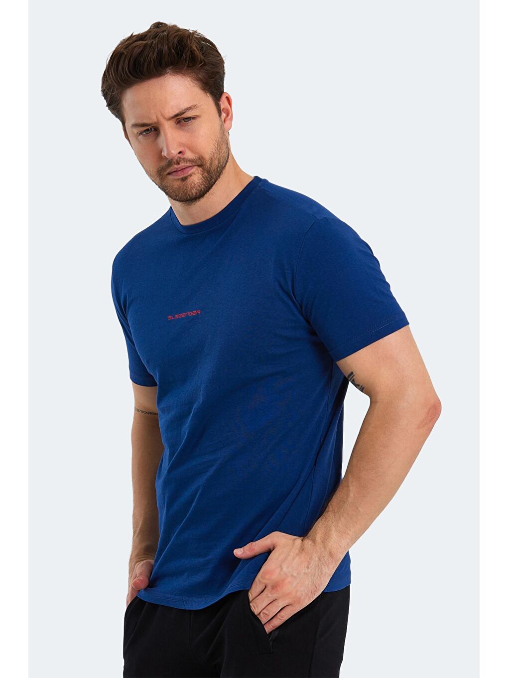 SLAZENGER İndigo PATSY Erkek Kısa Kol T-Shirt Indigo - 3