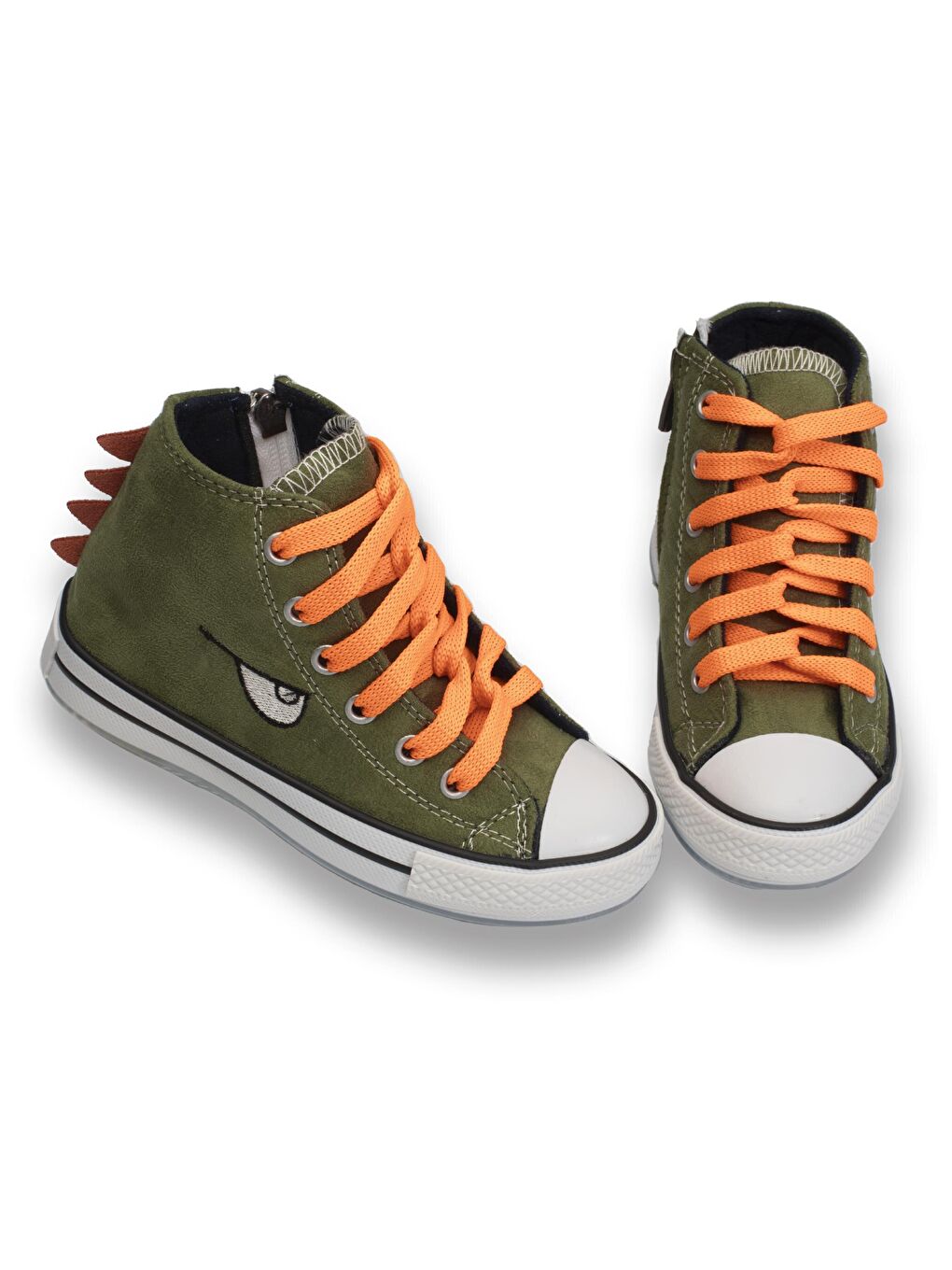 Tırtıklı Haki Erkek Çocuk Sneakers Ayakkabı-1