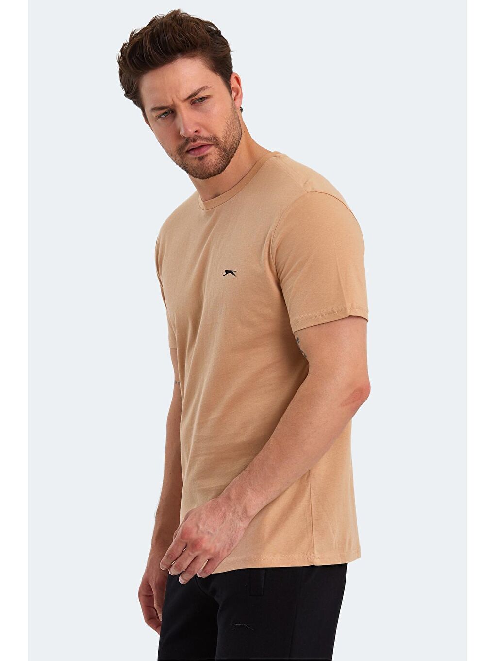 SLAZENGER Bej PAINT Erkek Kısa Kol T-Shirt Bej - 3