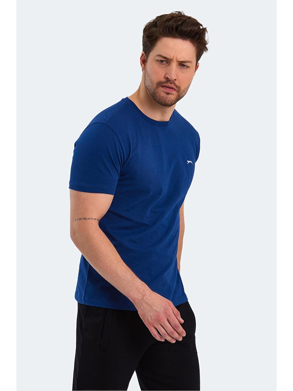 SLAZENGER İndigo PAINT Erkek Kısa Kol T-Shirt Indigo - 3