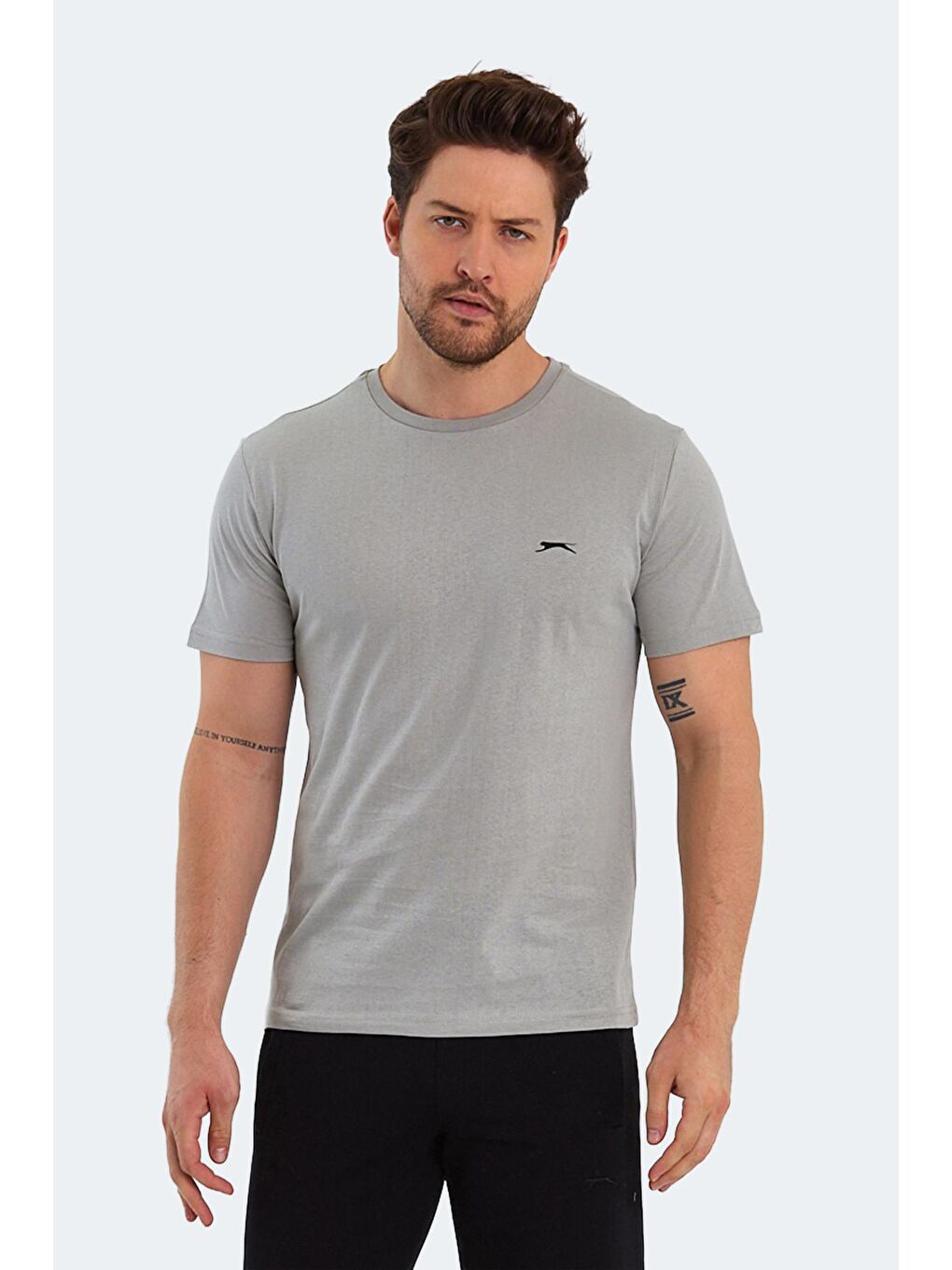 SLAZENGER Gri PAINT Erkek Kısa Kol T-Shirt Gri - 4