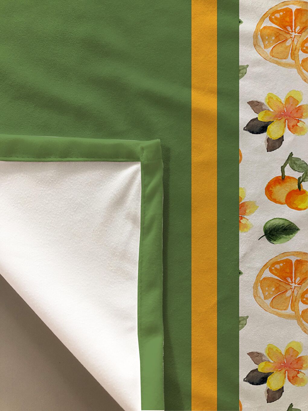 Karışık Portakal Desenli Masa Örtüsü Renkli-1