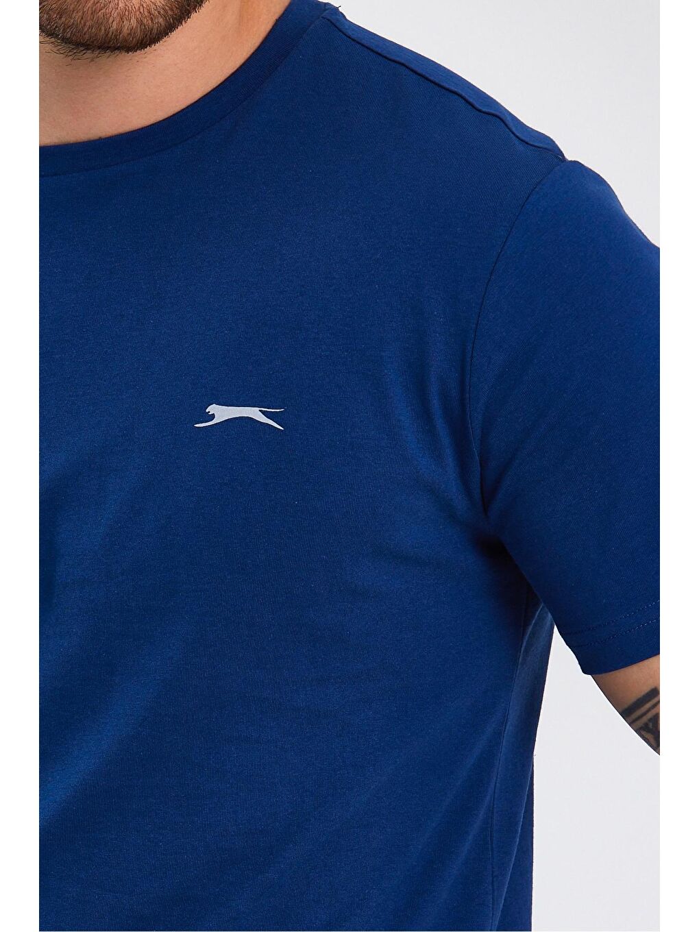 SLAZENGER İndigo PAINT Erkek Kısa Kol T-Shirt Indigo - 4