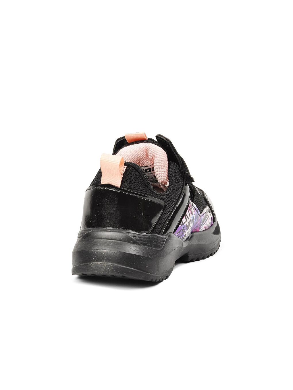 Siyah Kız Çocuk Cırtlı Sneaker-2