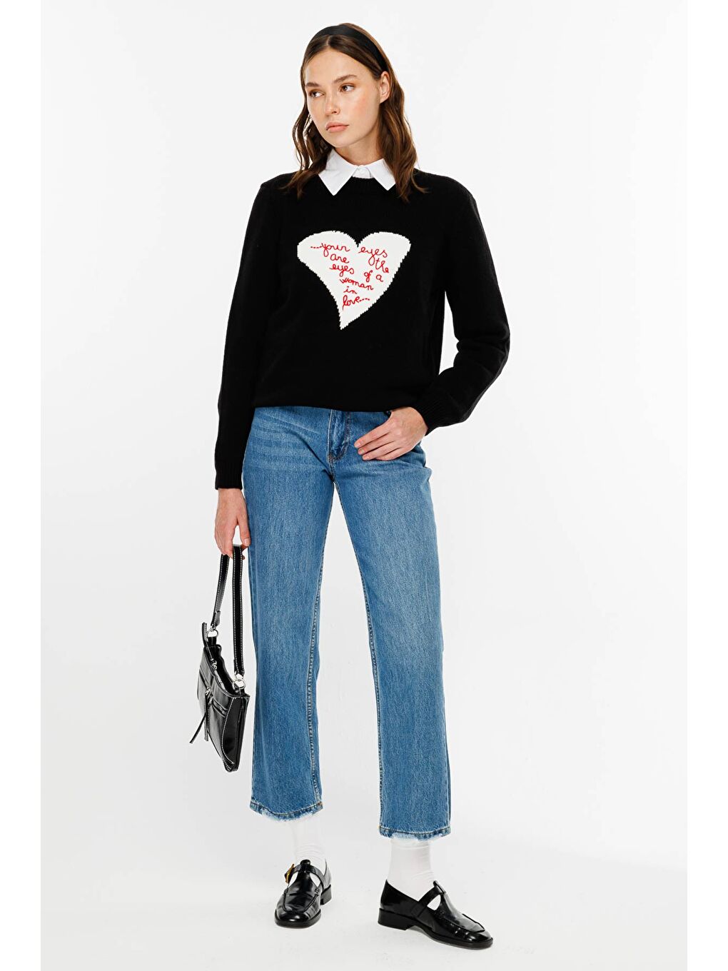 Premium Wide Leg Jean - Koyu Mavi