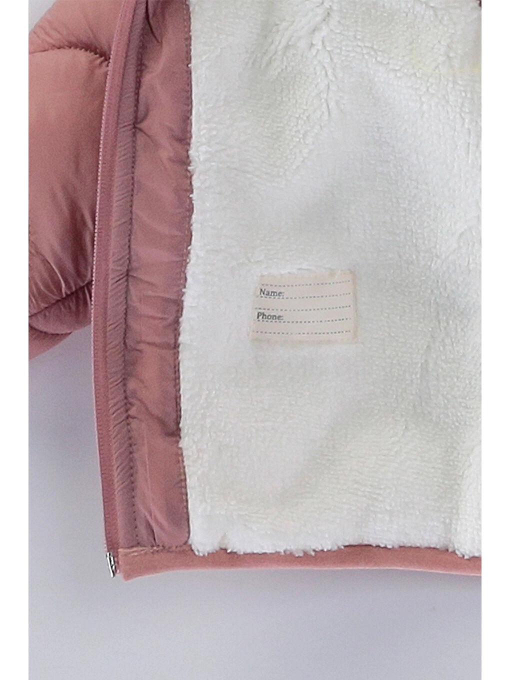 Pembe Desenli Kız Bebek Mont 50129-3