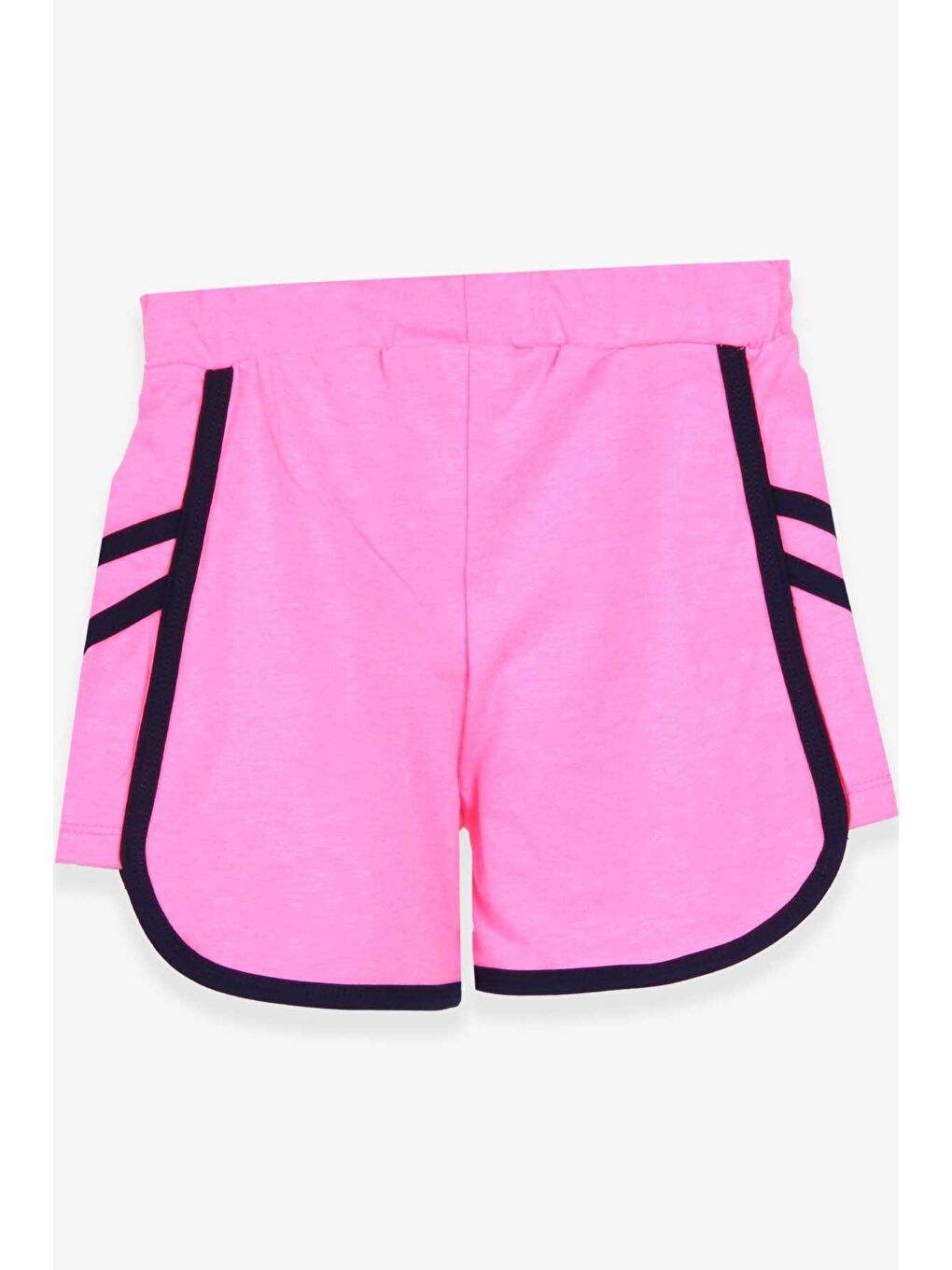 Kız Çocuk Şort Pullu Kalpli Neon Pembe (3-4 Yaş)-1