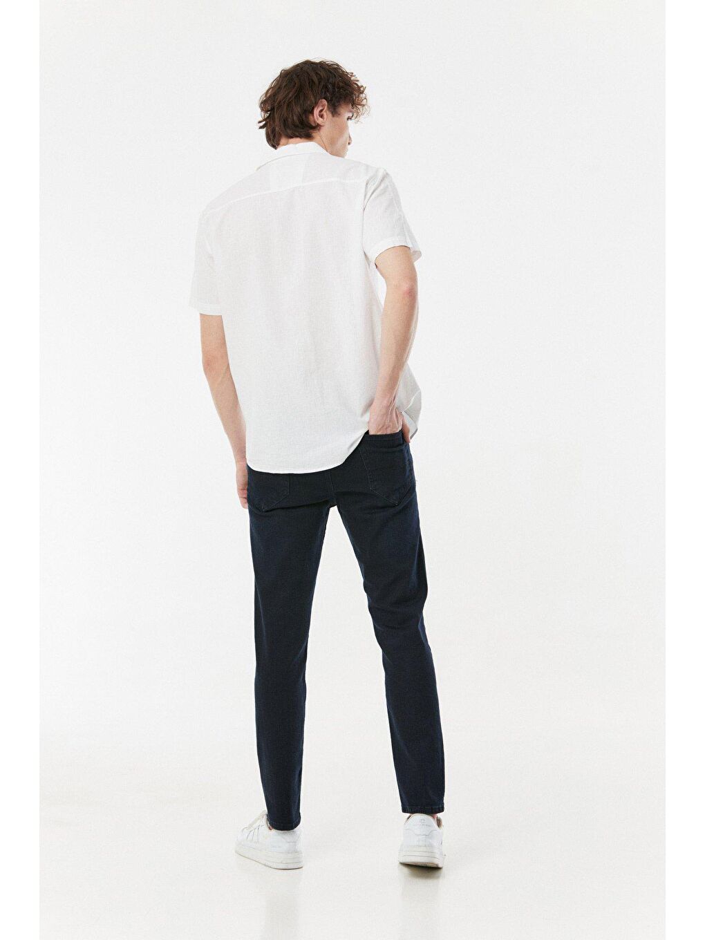 Lacivert Skinny Jean Pantolon-1