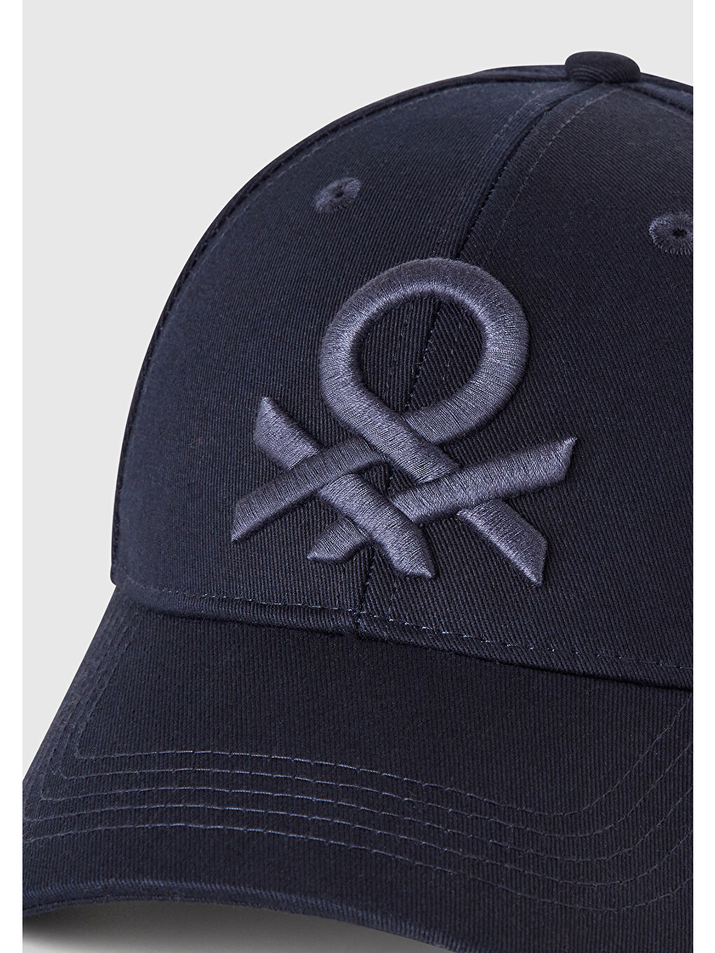 Erkek Lacivert Önü Logo İşlemeli Beyzbol Şapkası-2