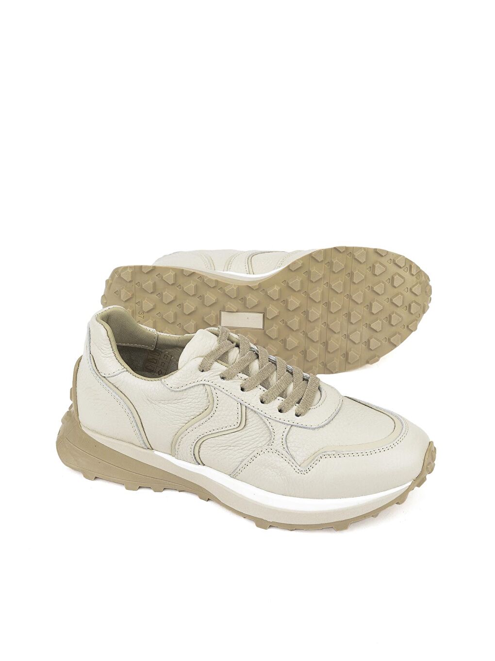 Kadın Hakiki Deri Sneaker 1311000 5249 Bej-3