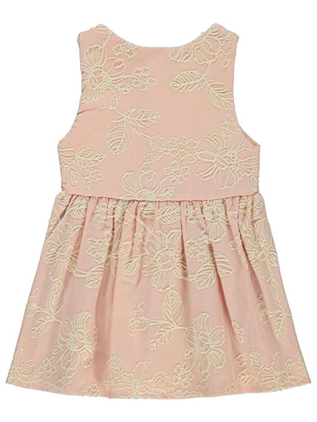 Pembe Baby Çiçek Desenli 6-18 Ay Elbise - Pudra9-12 Ay