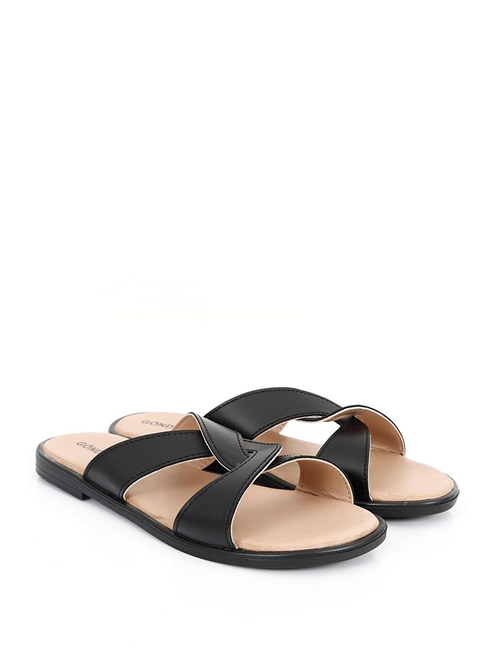 Siyah Çapraz Bantlı Kadın Terlik 34193-1