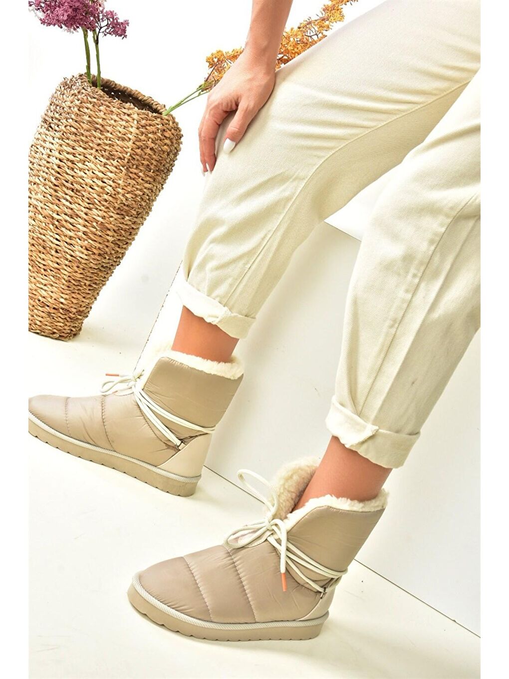 Bej N9730311 Vizon Kadın Bot