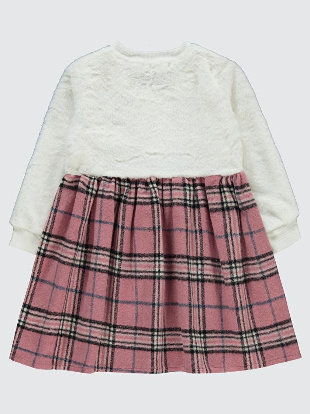 Pembe Girls Kedi Nakışlı 2-5 Yaş Elbise - Pudra 4-5 Yaş