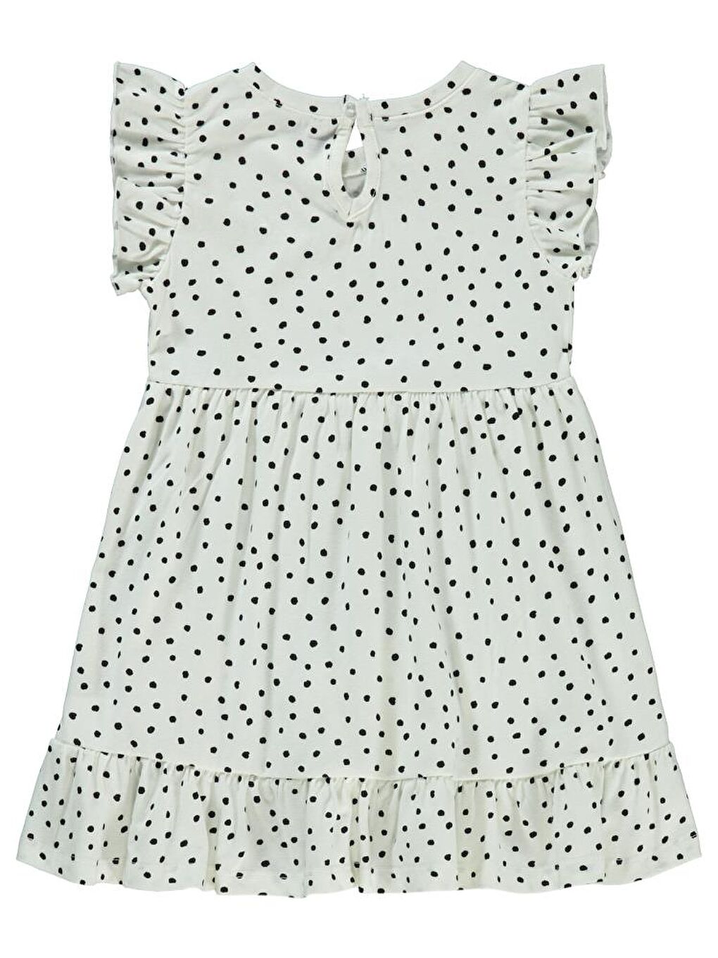 Girls Çiçek Aksesuarlı 2-5 Yaş Elbise - Ekru 4-5 Yaş