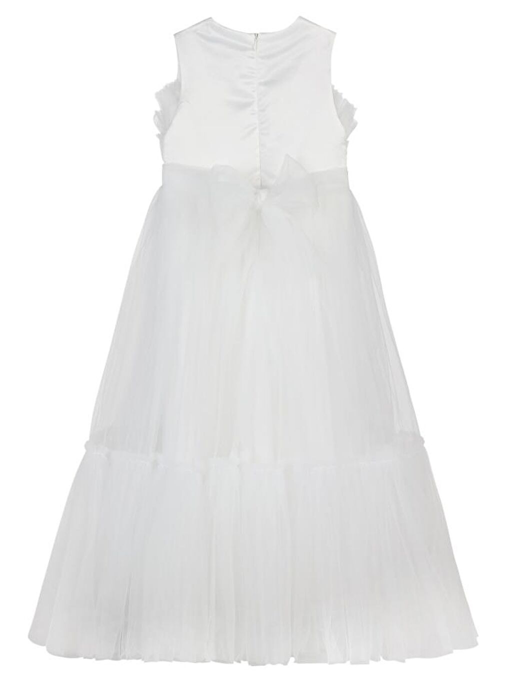 Girls Gümüş Tokalı 6-9 Yaş Abiye - Ekru 7-8 Yaş