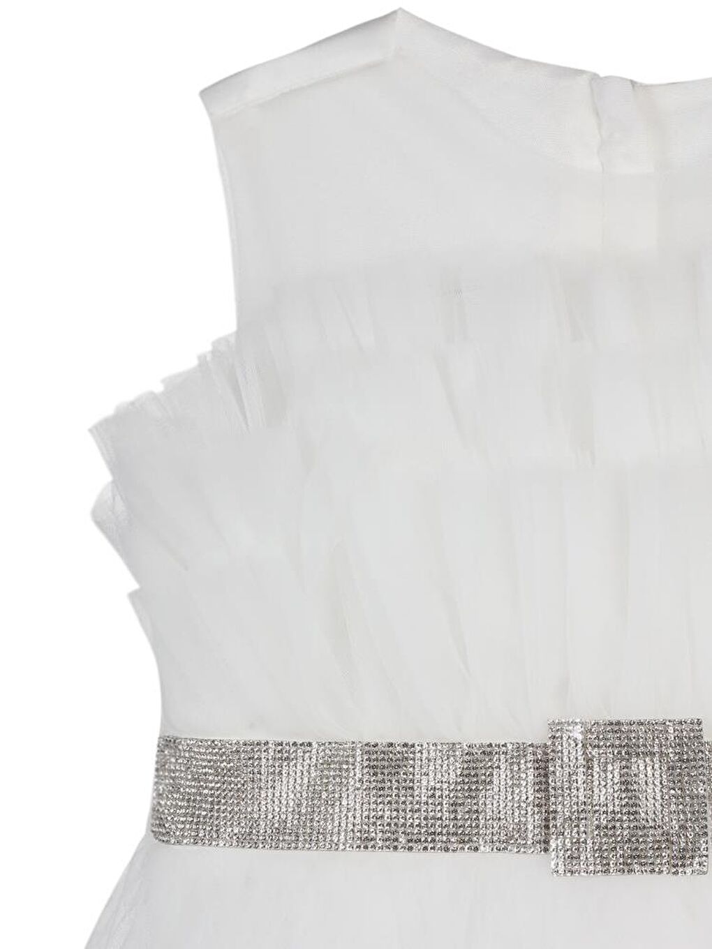 Girls Gümüş Tokalı 6-9 Yaş Abiye - Ekru 7-8 Yaş-1