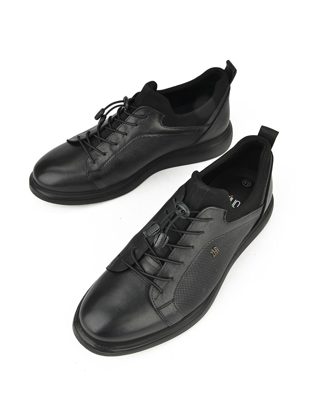 Erkek Hakiki Deri Sneaker 13371Z7002 Siyah-4