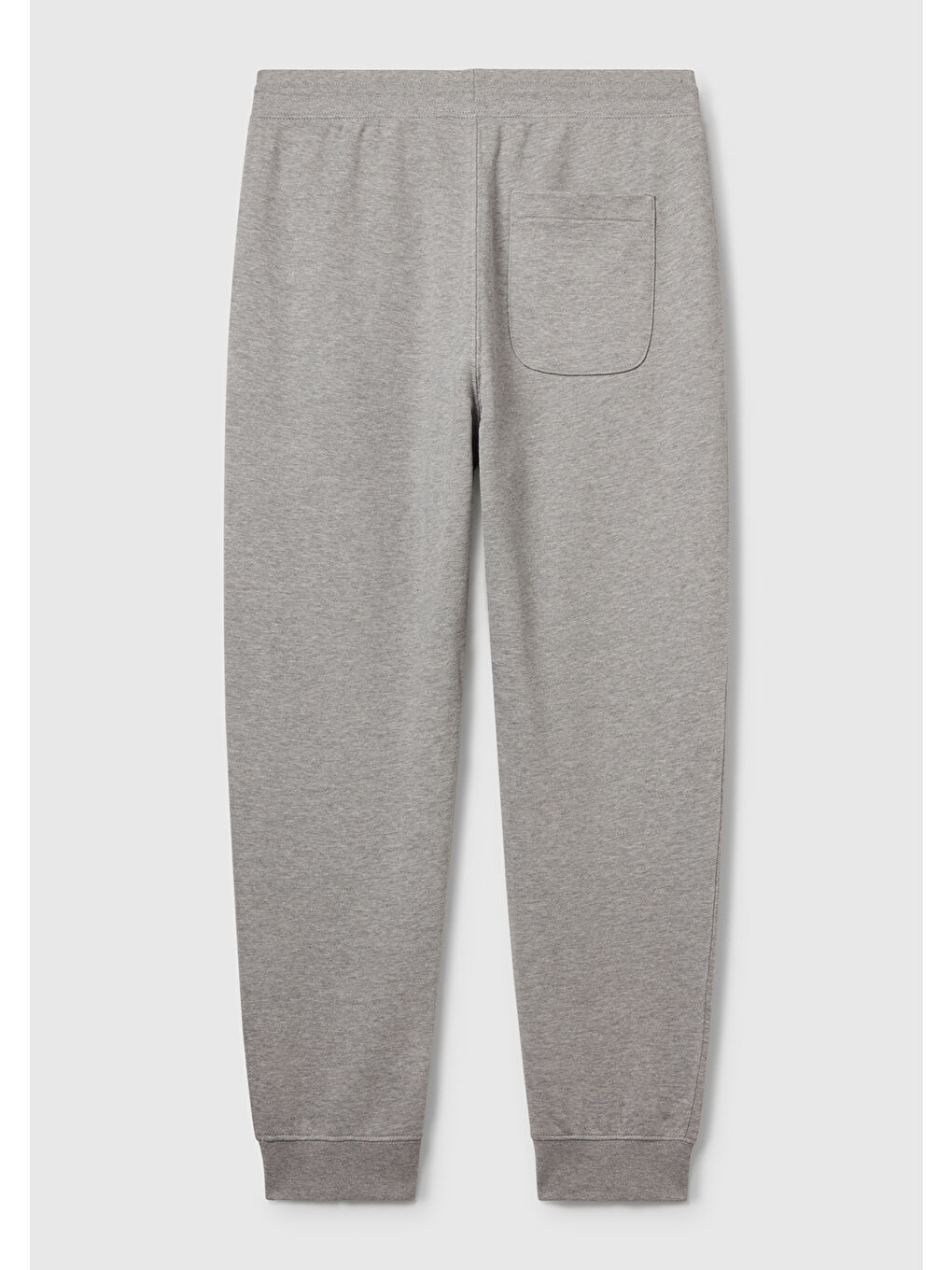 Gri Melanj %100 Pamuk Yanları Cepli Arkası Cep Detaylı Erkek Jogger Eşofman Altı-3