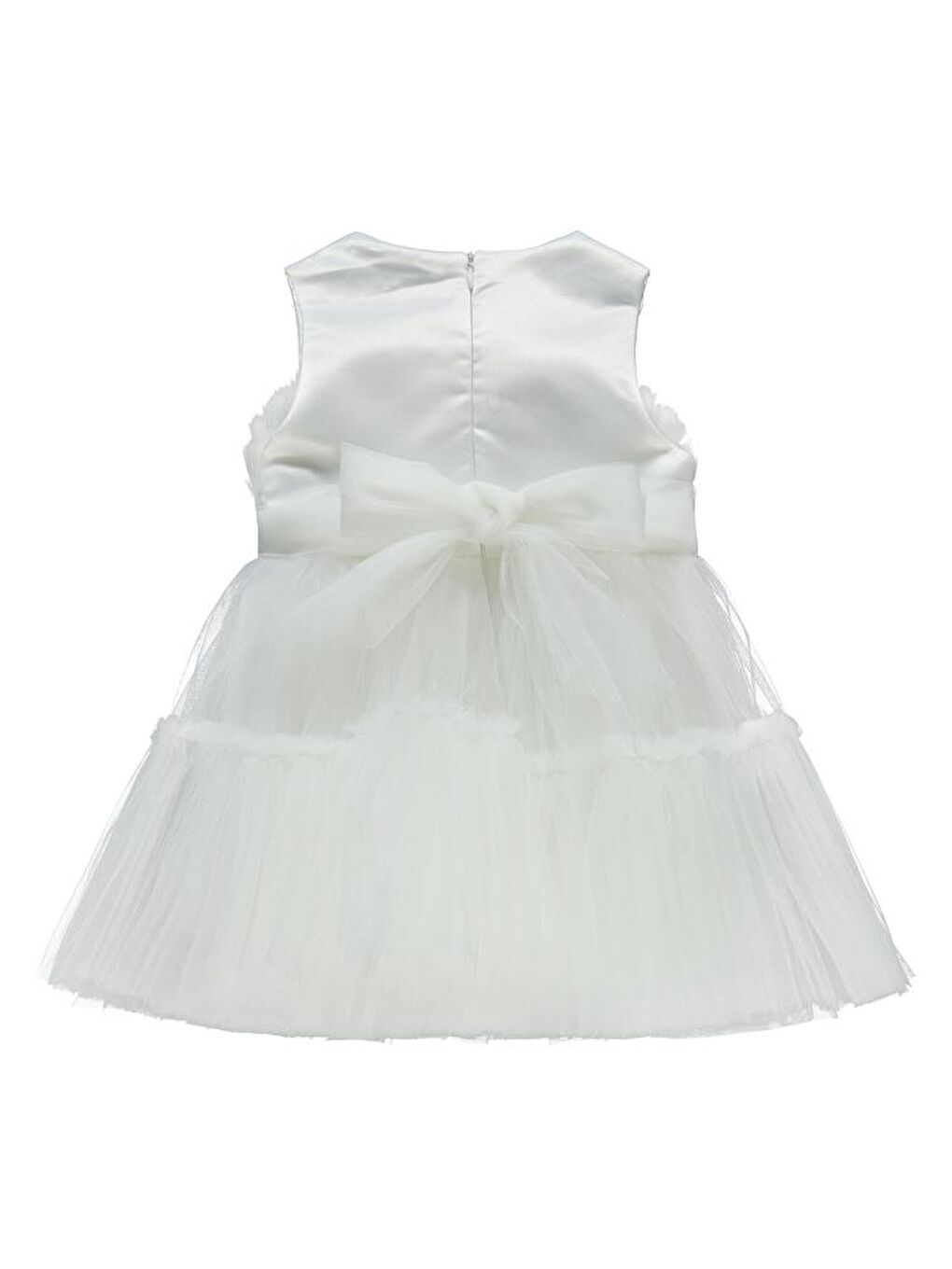 Girls Gümüş Tokalı 2-5 Yaş Abiye - Ekru 3-4 Yaş-1
