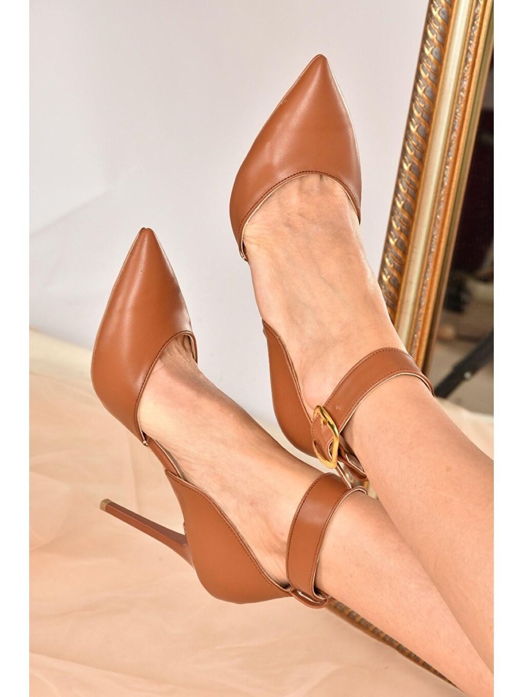 Kahverengi Taba Kadın Topuklu Ayakkabı K654073309