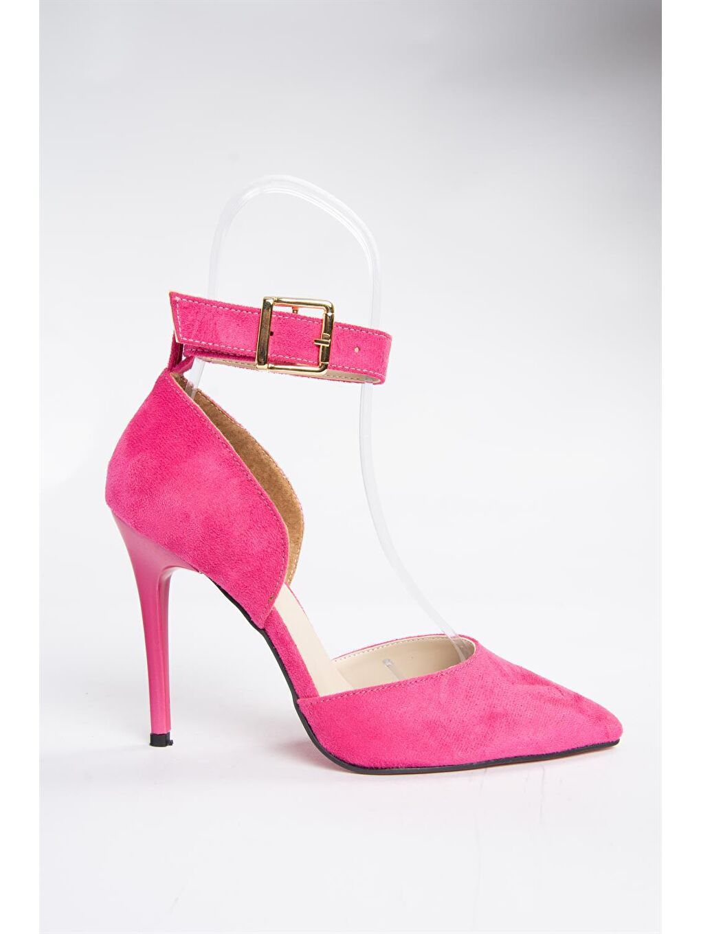 Fuşya Süet Kadın Topuklu Ayakkabı K654073302-4